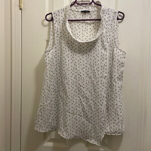 Jacob Geometric Sheer Sleeveless Blouse